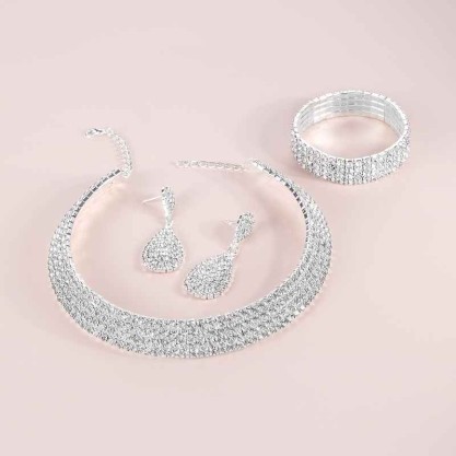 Ladies' Shining Alloy With Irregular Cubic Zirconia Jewelry Sets