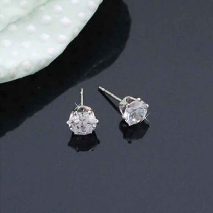 Ladies' Shining Alloy With Irregular Rhinestone Earrings