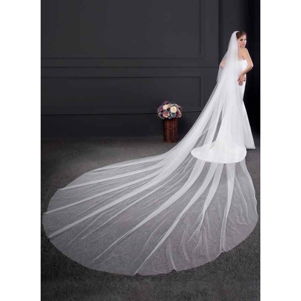 Two-tier Cut Edge Cathedral Bridal Veils