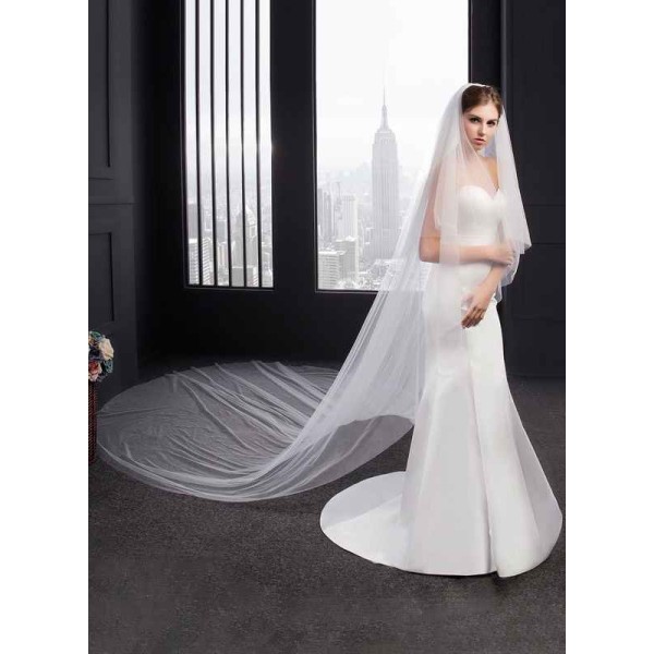 Two-tier Cut Edge Cathedral Bridal Veils