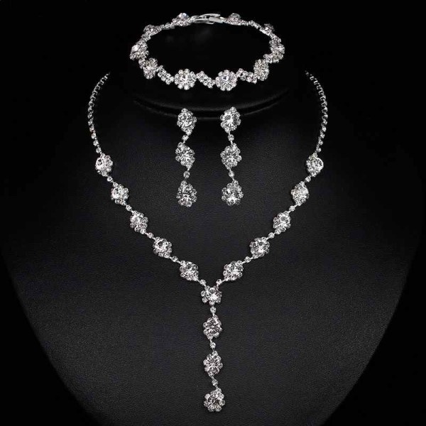 Ladies' Pretty Alloy With Irregular Cubic Zirconia Jewelry Sets