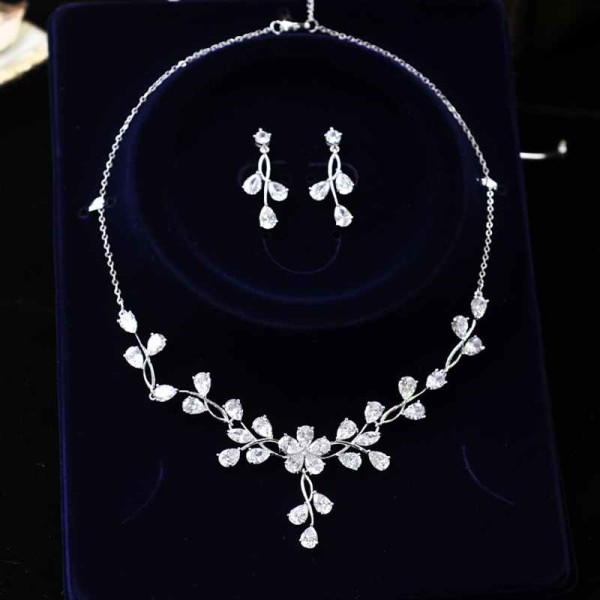 Ladies' Elegant Alloy With Irregular Cubic Zirconia Bridal Sets Jewelry Sets