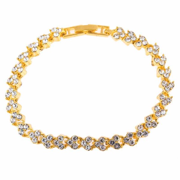 Ladies' Elegant Alloy With Irregular Rhinestone Bracelets