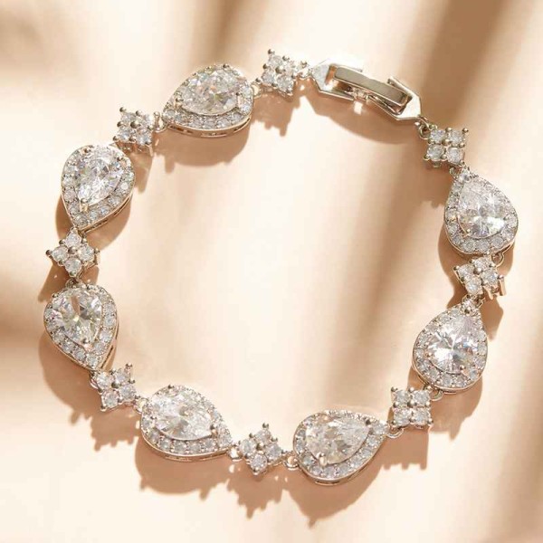 Beautiful Alloy With Irregular Rhinestone Bracelets