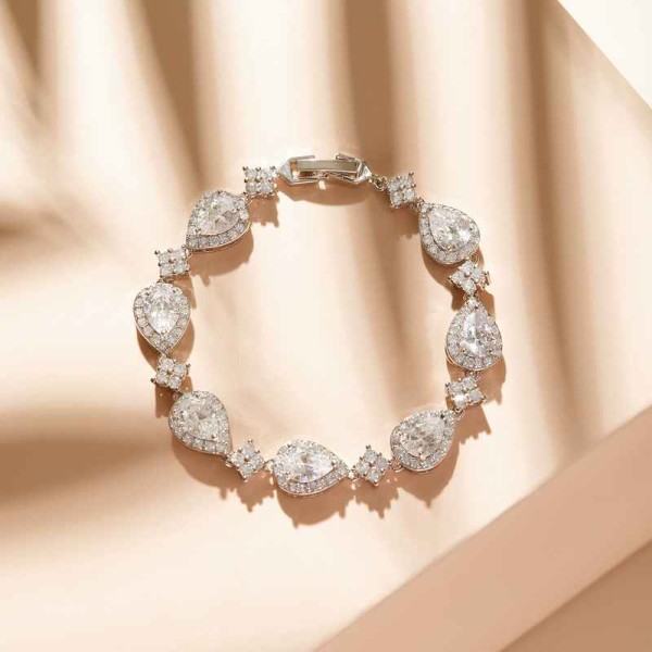 Beautiful Alloy With Irregular Rhinestone Bracelets