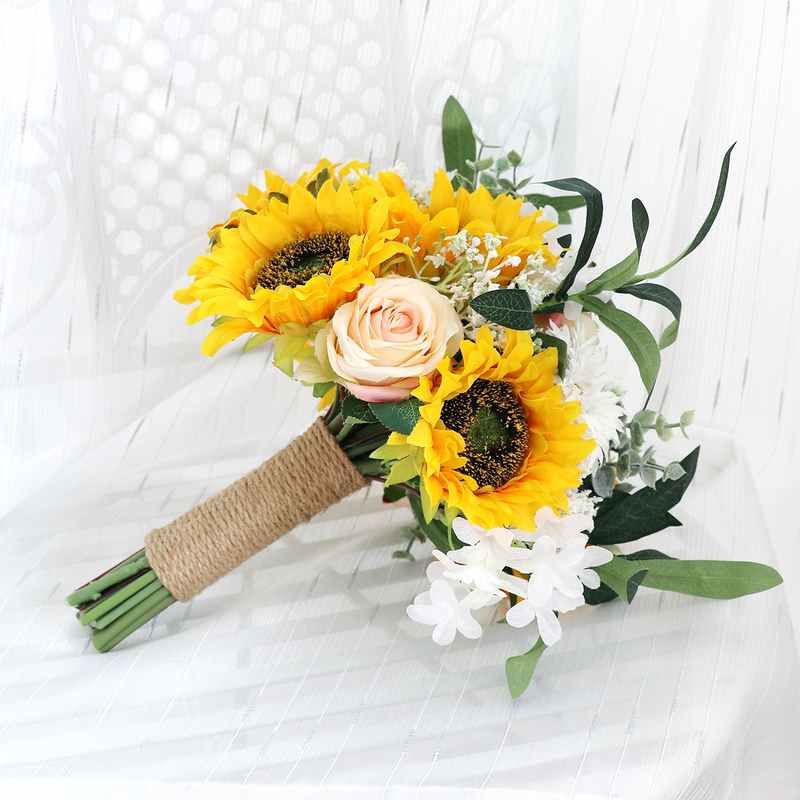 Elegant/Fascinating/Blooming Round Silk Flower Bridal Bouquets - Bridal Bouquets