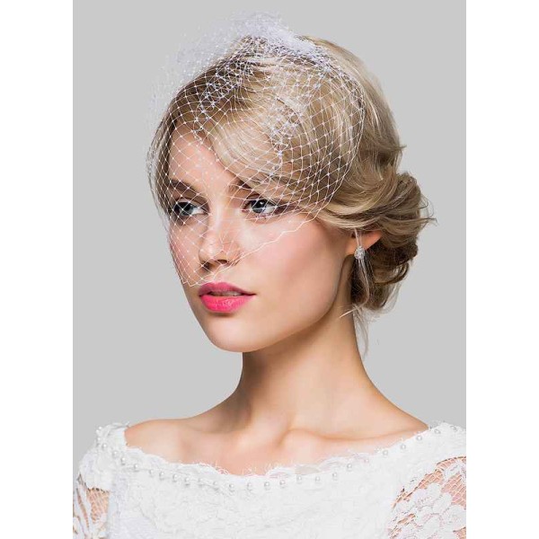 One-tier Birdcage Veils